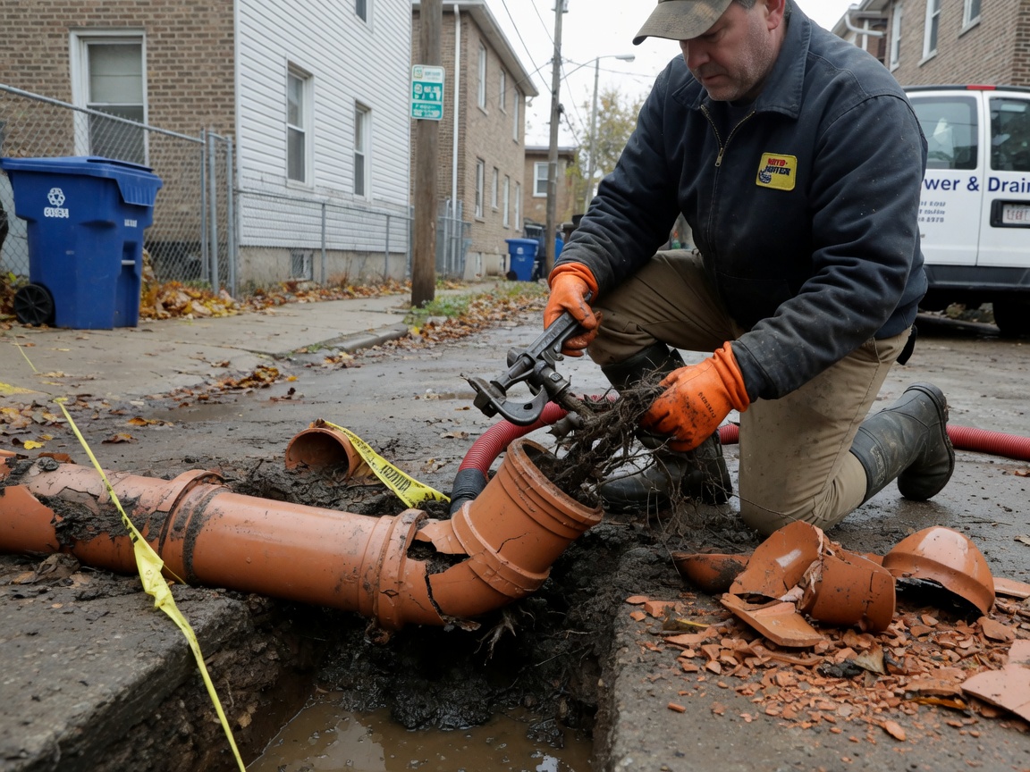 Clay Sewer Pipe Problems in Chicago 60634, IL